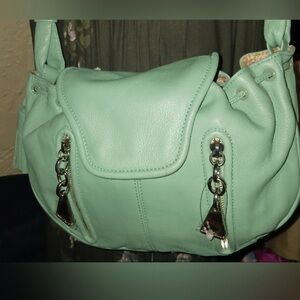 EUC SEE BY CHLOE MINT GREEN LEATHER HOBO SHOULDER BAG